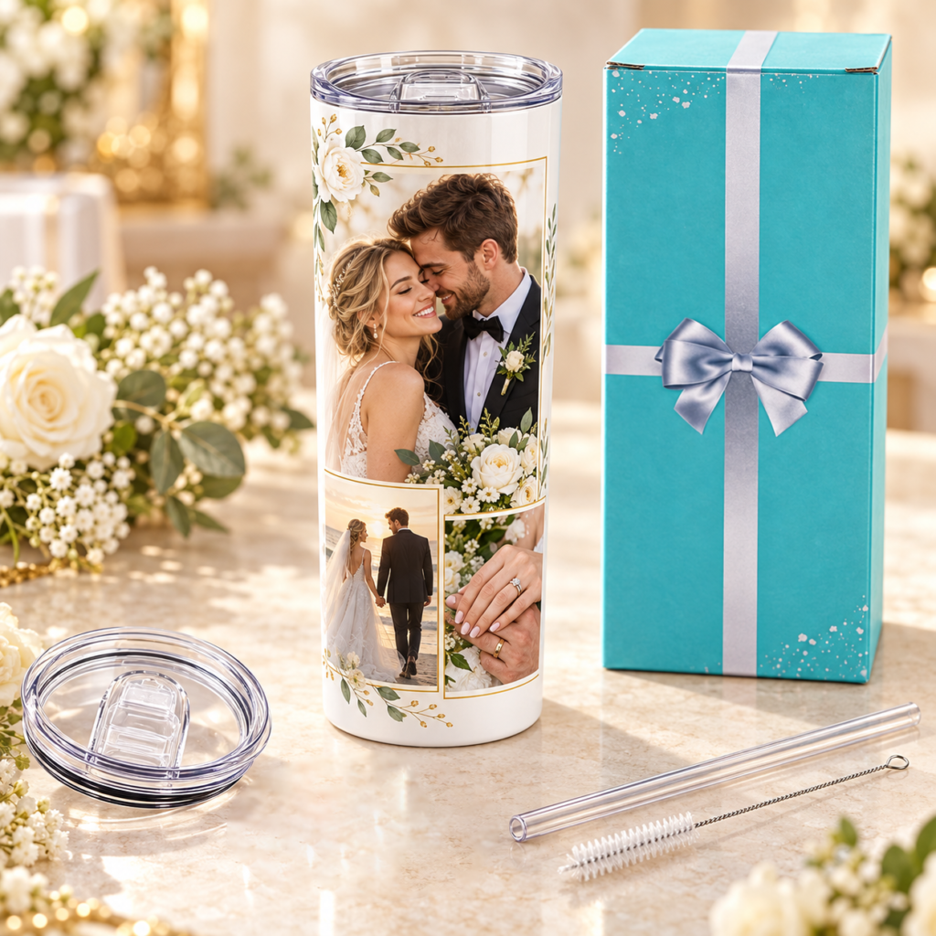 Personalized 20 oz Skinny Tumbler with Gift Box