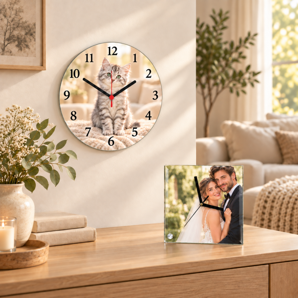 Custom Glass Clock
